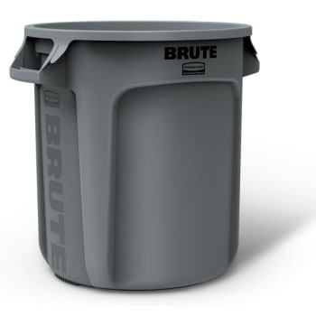 Image for Rubbermaid Brute 10 Gal Gray Round Trash Can (6-Pack) from HD Supply