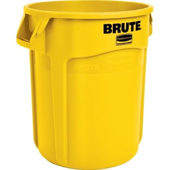 Image for Rubbermaid Brute 20 Gal Yellow Round Vented Trash Can (6-Pack) from HD Supply