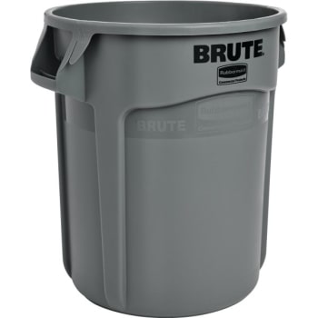 Image for Rubbermaid Brute 20 Gal Gray Round Vented Trash Can (6-Pack) from HD Supply