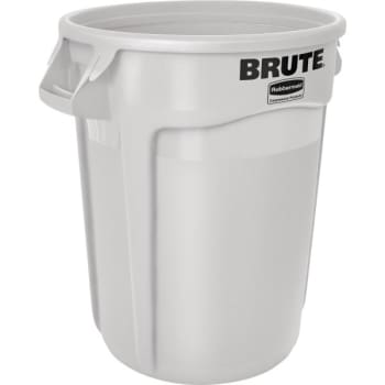 Image for Rubbermaid Brute 32 Gal White Round Vented Trash Can (6-Pack) from HD Supply