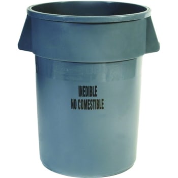 Image for Rubbermaid Brute 44 Gal Gray Round Food Processing Trash Can (4-Pack) from HD Supply