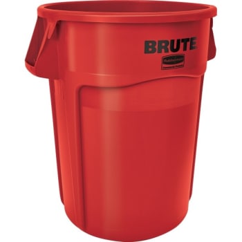 Image for Rubbermaid Brute 44 Gal Red Round Plastic Vented Utility Trash Can (4-Pack) from HD Supply