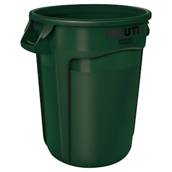 Image for Rubbermaid Commercial Brute 55 Gal Green Round Utility Trash Can (3-Pack) from HD Supply