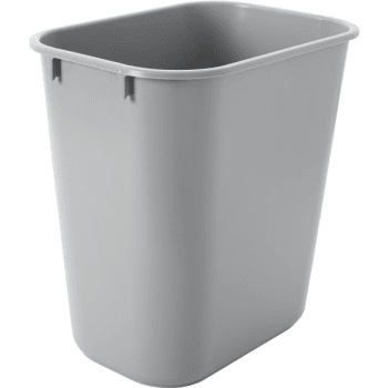 Image for Rubbermaid 3.25 Gal Gray Rectangle Utility Wastebasket (12-Pack) from HD Supply