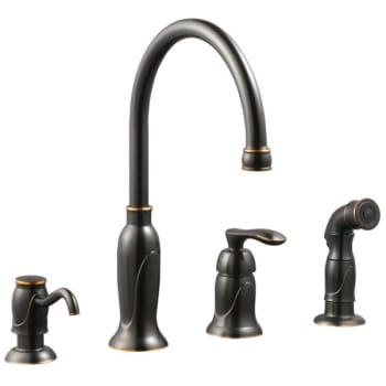 Design House Madison Kitchen Faucet, Spray and Soap Dispenser, Oil Rubbed Bronze