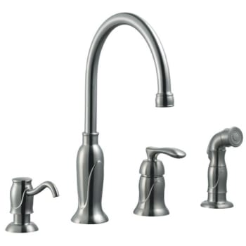 Image for Design House Madison Kitchen Faucet, Sprayer and Soap Dispenser, Satin Nickel from HD Supply