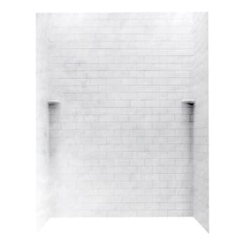 Image for Swan® Ice Solid Surface Subway Tile Wall from HD Supply