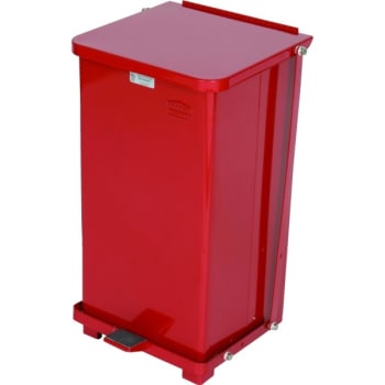 Image for Rubbermaid Defenders 12 Gallon Step-On Trash Can (Red) from HD Supply