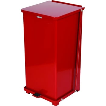 Image for Rubbermaid Defenders 24 Gallon Step-On Trash Can (Red) from HD Supply
