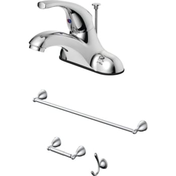 Image for Seasons® 4” Single Handle Faucet With Three Piece Bath Accessories Kit from HD Supply