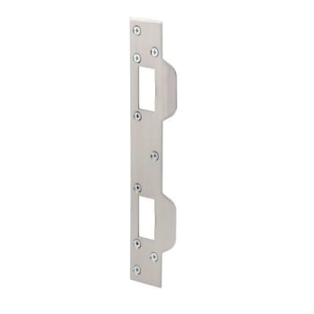 Image for Defender Security Door 5-1/2in - 6in Hole Centers, Steel, Satin Nickel from HD Supply