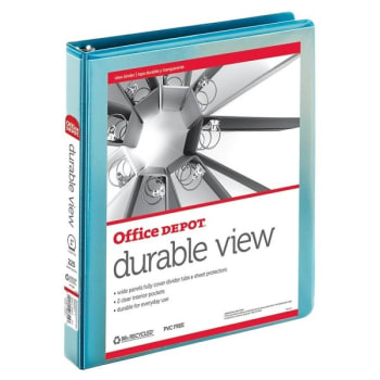 Image for Office Depot® Jeweler Blue Durable View 1" Round Ring Binder from HD Supply