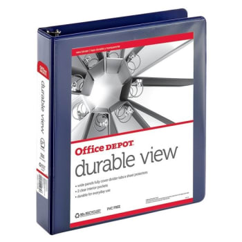 Image for Office Depot® Blue Durable View 1-1/2" Round Ring Binder from HD Supply