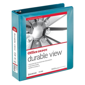 Image for Office Depot® Jeweler Blue Durable View 2" Round Ring Binder from HD Supply