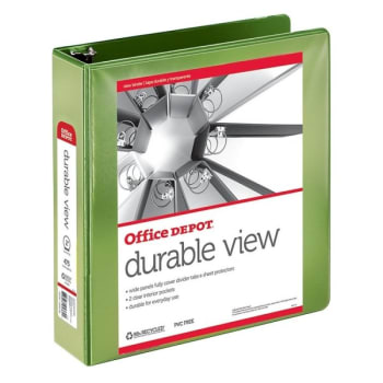 Image for Office Depot® Green Durable View 2" Round Ring Binder from HD Supply