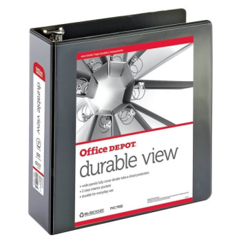 Image for Office Depot® Black Durable View 3" Round Ring Binder from HD Supply