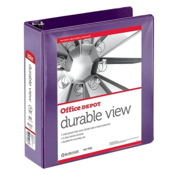 Image for Office Depot® Purple Durable View 3" Round Ring Binder from HD Supply
