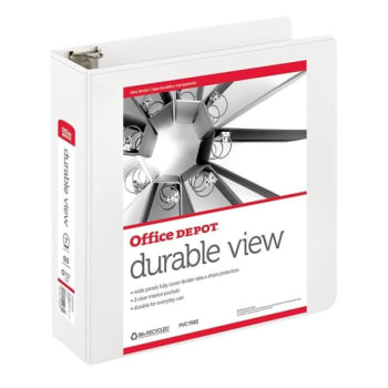 Image for Office Depot® White Durable View 3" Round Ring Binder from HD Supply