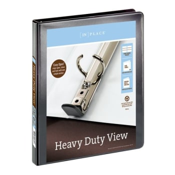Image for Office Depot® Easy Open Inplace Black Heavy-Duty 1/2" Round Ring View Binder from HD Supply