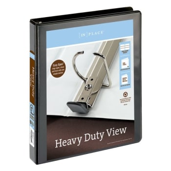 Office Depot® Black Heavy-Duty 1" D-Ring View Binder