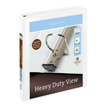 Image for Office Depot® White Heavy-Duty 1" D-Ring View Binder from HD Supply