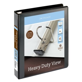 Image for Office Depot® Black Heavy-Duty 1-1/2" D-Ring View Binder from HD Supply