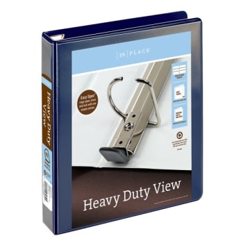 Image for Office Depot® Navy Heavy-Duty 1-1/2" D-Ring View Binder from HD Supply