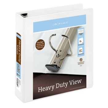 Office Depot® White Heavy-Duty 2" D-Ring View Binder