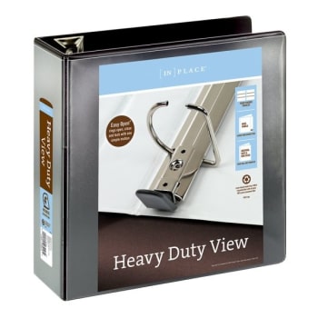 Office Depot® Black Heavy-Duty 4" D-Ring View Binder