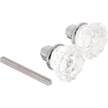Image for Defender Security Fluted Glass Dr Knobs W/ Satin Nickle Bases, 2in from HD Supply