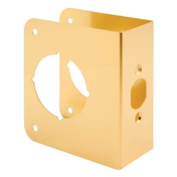 Image for Defender Security 1-3/4in 4-1/2in Brass Lock Door Enforce,2-1/8in,2-3/8in from HD Supply