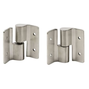 Sentry Surface Mt Hinge Set W/ All Metalinserts, L.h.in/R.h. Out, Satin Cast Ss