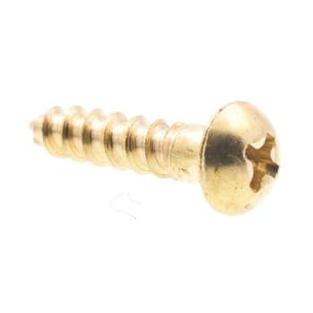 Image for Wood Screws, Rd Hd, Phil Dr, #4 X 1/2in, Brass, Package Of 25 from HD Supply