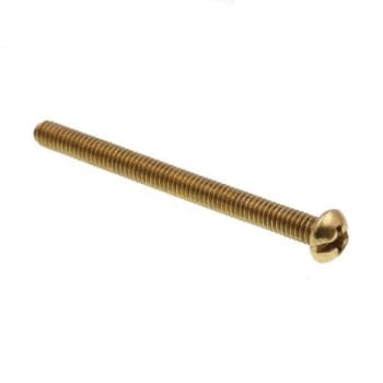 Machine Screws, Phil/slot Comb Dr, #8-32 X 2in, Brass, Package Of 20