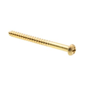 Image for Wood Screws, Rd Hd, Phil Dr, #8 X 2in, Brass, Package Of 15 from HD Supply