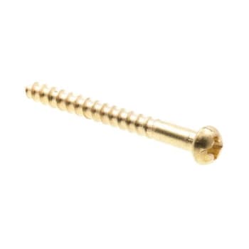 Image for Wood Screws, Rd Hd, Phil Dr, #6 X 1-1/2in, Brass, Package Of 25 from HD Supply