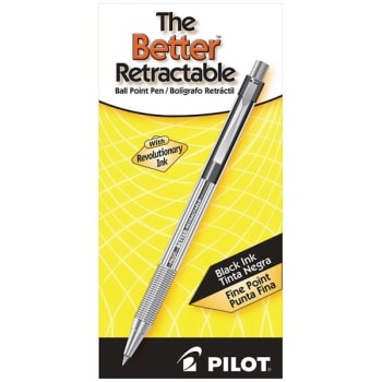 Image for Pilot Better Black/black Retractable Fine Ballpoint Pen 0.7mm, Package Of 12 from HD Supply
