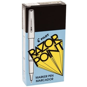 Image for Pilot Black/Black Extra Fine Razor Point Pen 0.3mm, Package Of 12 from HD Supply