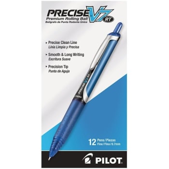 Pilot Precise V7 Blue/assorted Retractable Rollerball Pen 0.7mm, Package Of 12