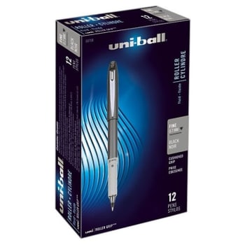 Image for Uni-Ball® Signo Grip Black/Black Fine Point Rollerball Pen 0.7mm (12-Pack) from HD Supply