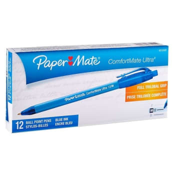 Image for Paper Mate® Comfortmate Blue/blue Ultra Ballpoint Pen 1mm 12pk from HD Supply