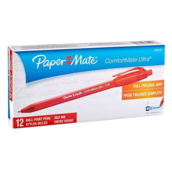 Image for Paper Mate® Comfortmate Red Ultra Retractable Ballpoint Pen 1mm 12pk from HD Supply