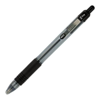 Image for Zebra® Z-Grip® Black W/Clear Barrel Retractable Ballpoint Pen 1mm, Pack Of 24 from HD Supply