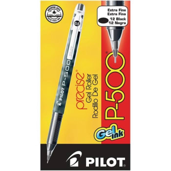 Image for Pilot P-500 Black/black Extra Fine Gel Rollerball Stick Pen .5mm, Package Of 12 from HD Supply