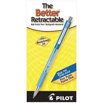Pilot Better Blue/Translucent Blue Retractable Ballpoint Pen 0.7mm, Pack Of 12
