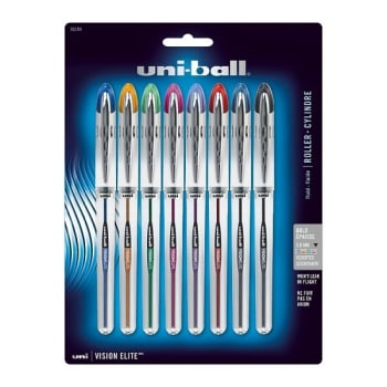 Image for Uni-Ball® Vision Elite Assorted  Bold Point Rollerball Pen .8mm, (8-Pack) from HD Supply