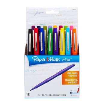 Image for Paper Mate® Assorted W/Assorted Barrel Medium Point Porous-Point Pen 1mm (16-Pack) from HD Supply