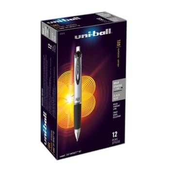 Image for Uni-Ball® 207 Impact Black W/Gray Barrel Bold Point RT Gel Pen 1mm (12-Pack) from HD Supply