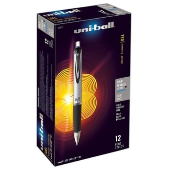 Image for Uni-Ball® 207 Impact Blue W/gray Barrel Bold Point Rt Gel Pen 1mm, Package Of 12 from HD Supply