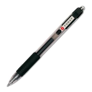 Foray® Soft-Grip Black Retractable Gel Pen 0.5mm, Package Of 12